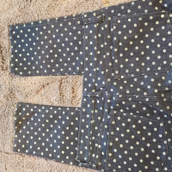 J Crew Toothpick polka dot indigo denim ankle jeans size 29 - Picture 5 of 13
